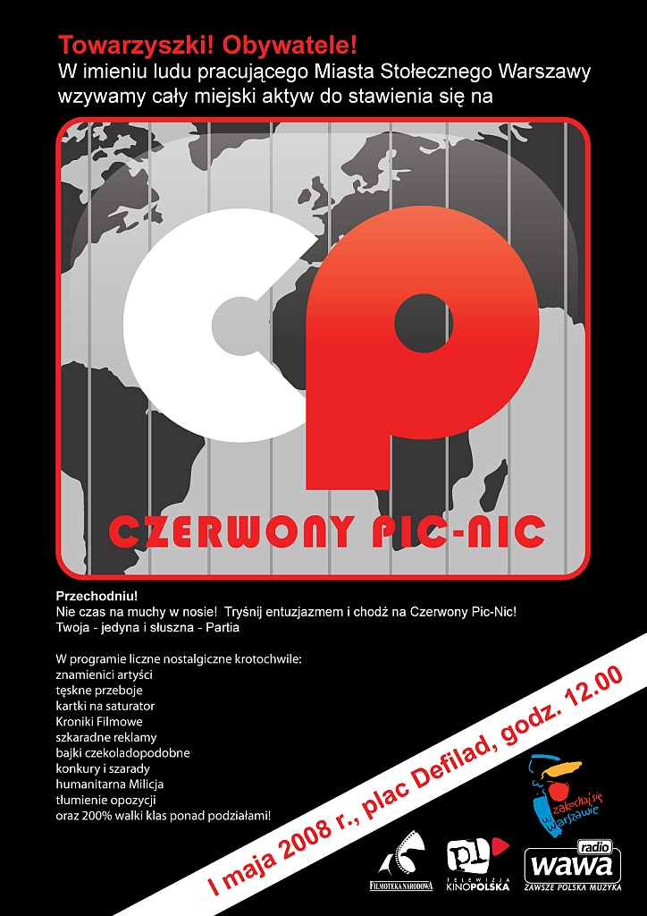 Plakat zaproszenie na Czerwony Pic-Nic